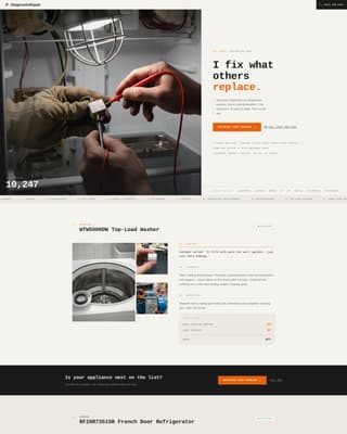 Diagnostic - Trusted Technician Landing Page Template