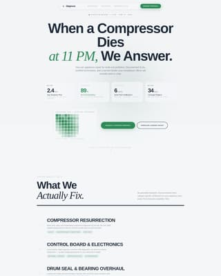 Diagnose - Certified Appliance Landing Page Template
