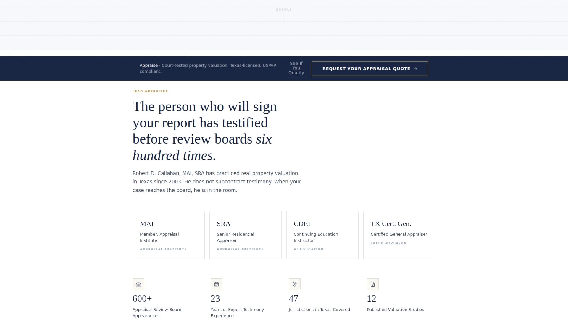 Appraise - Authoritative Property Landing Page Template