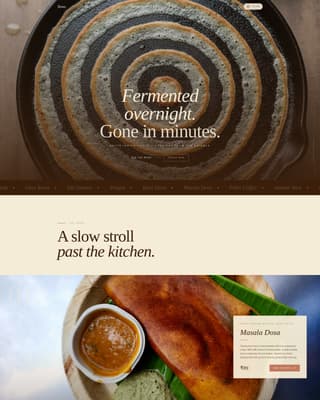 Tawa - Authentic Southindian Landing Page Template