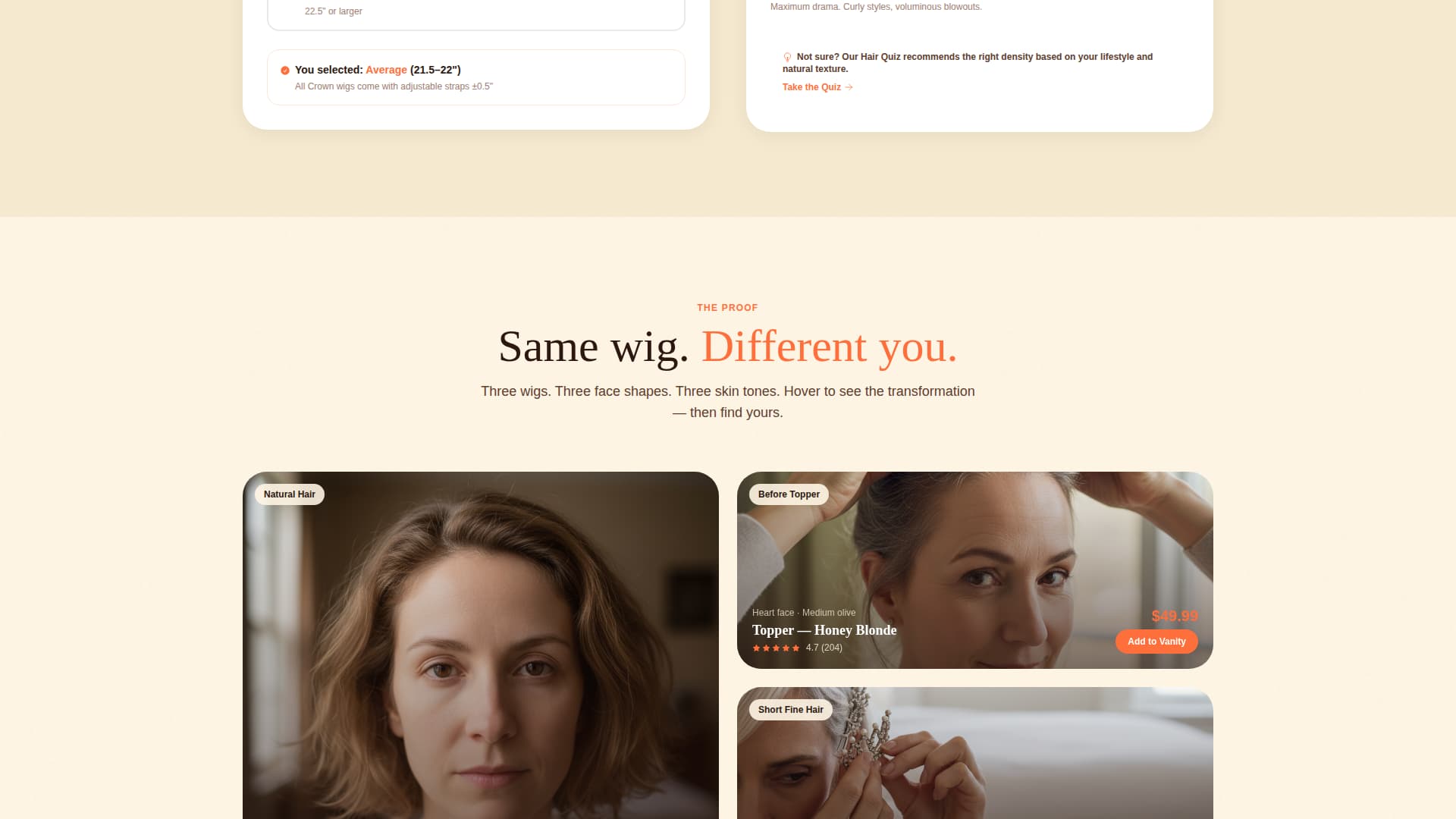 Crown - Vibrant Wigstore Landing Page Template