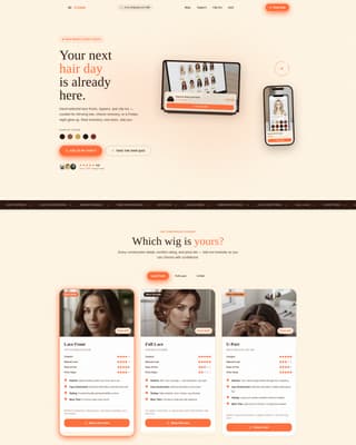 Crown - Vibrant Wigstore Landing Page Template