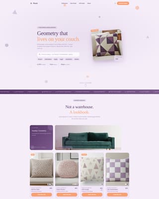 Pillows & Cushions Store Professional Website Template