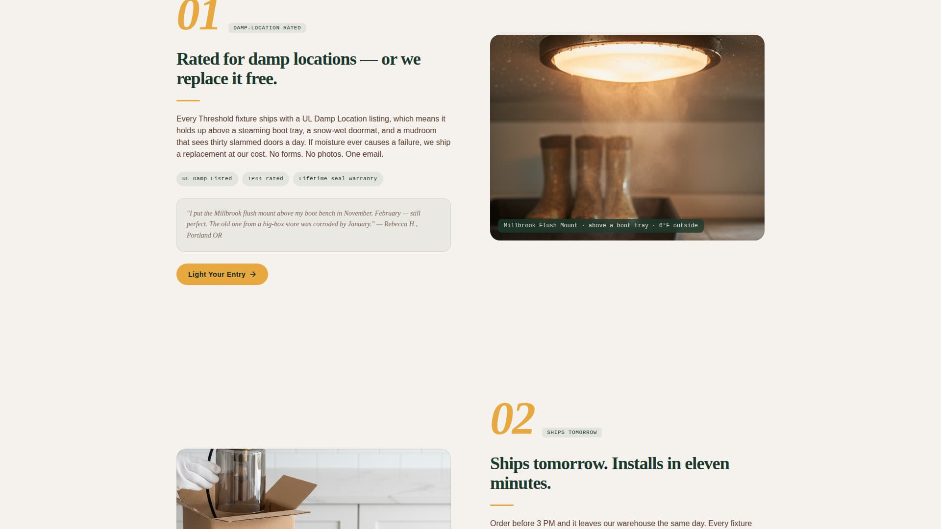 Threshold - Trusted Entrylighting Landing Page Template