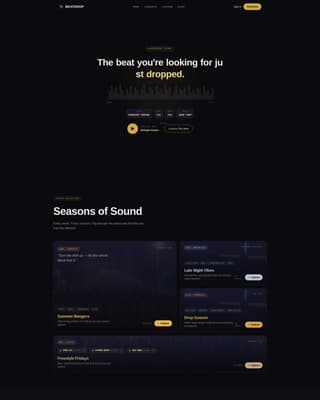 Beatdrop - Electrifying Beatstore Landing Page Template