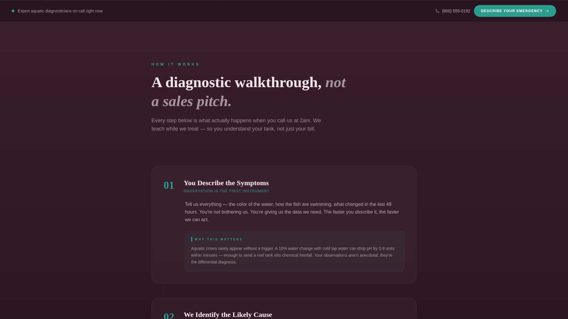 Triage - Emergency Aquarium Landing Page Template