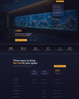 Reef - Highimpact Aquarium Landing Page Template