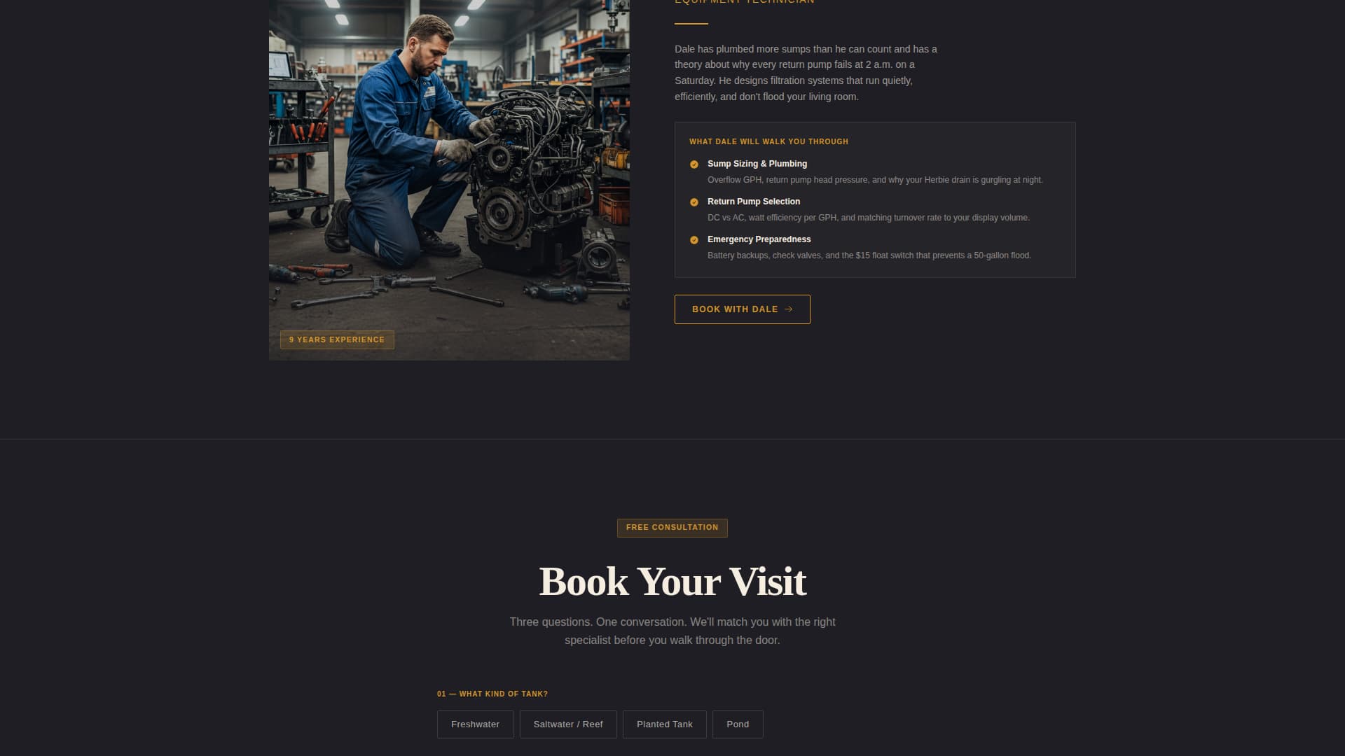 Reef - Immersive Aquarium Landing Page Template