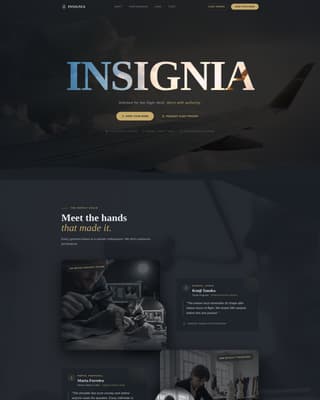 Insignia - Precision Aviation Landing Page Template