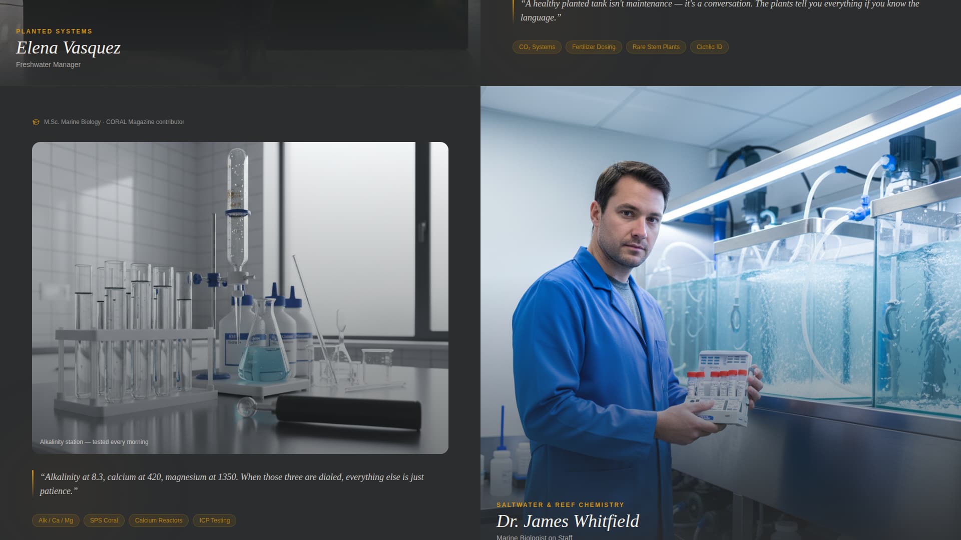 Reef - Trusted Aquariumstore Landing Page Template