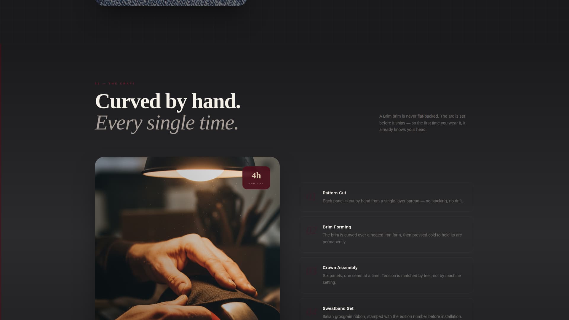 Brim - Luxe Headwear Landing Page Template
