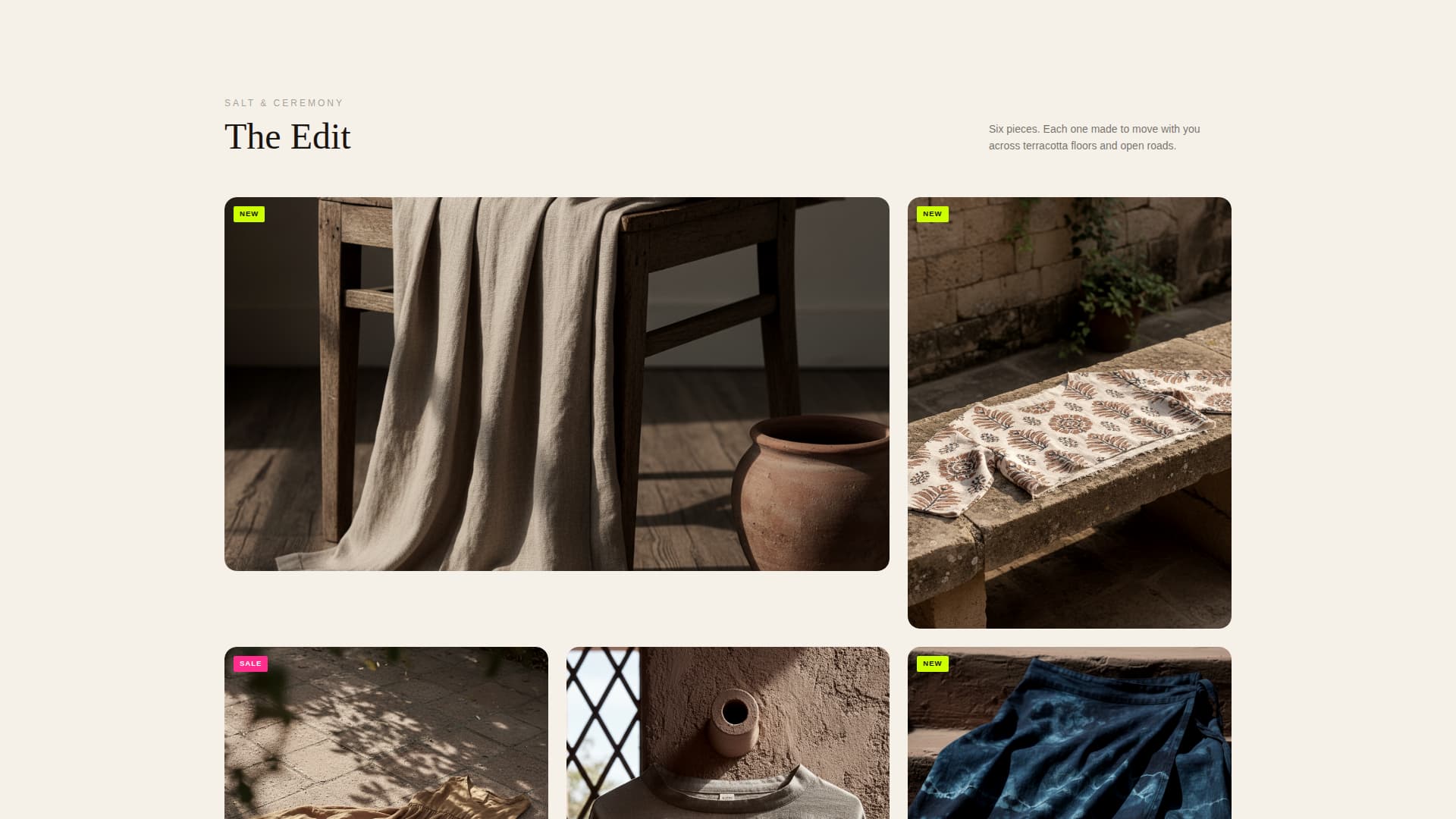 Drape - Curated Bohemian Landing Page Template