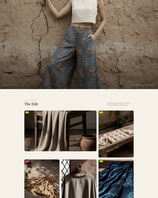 Drape - Curated Bohemian Landing Page Template