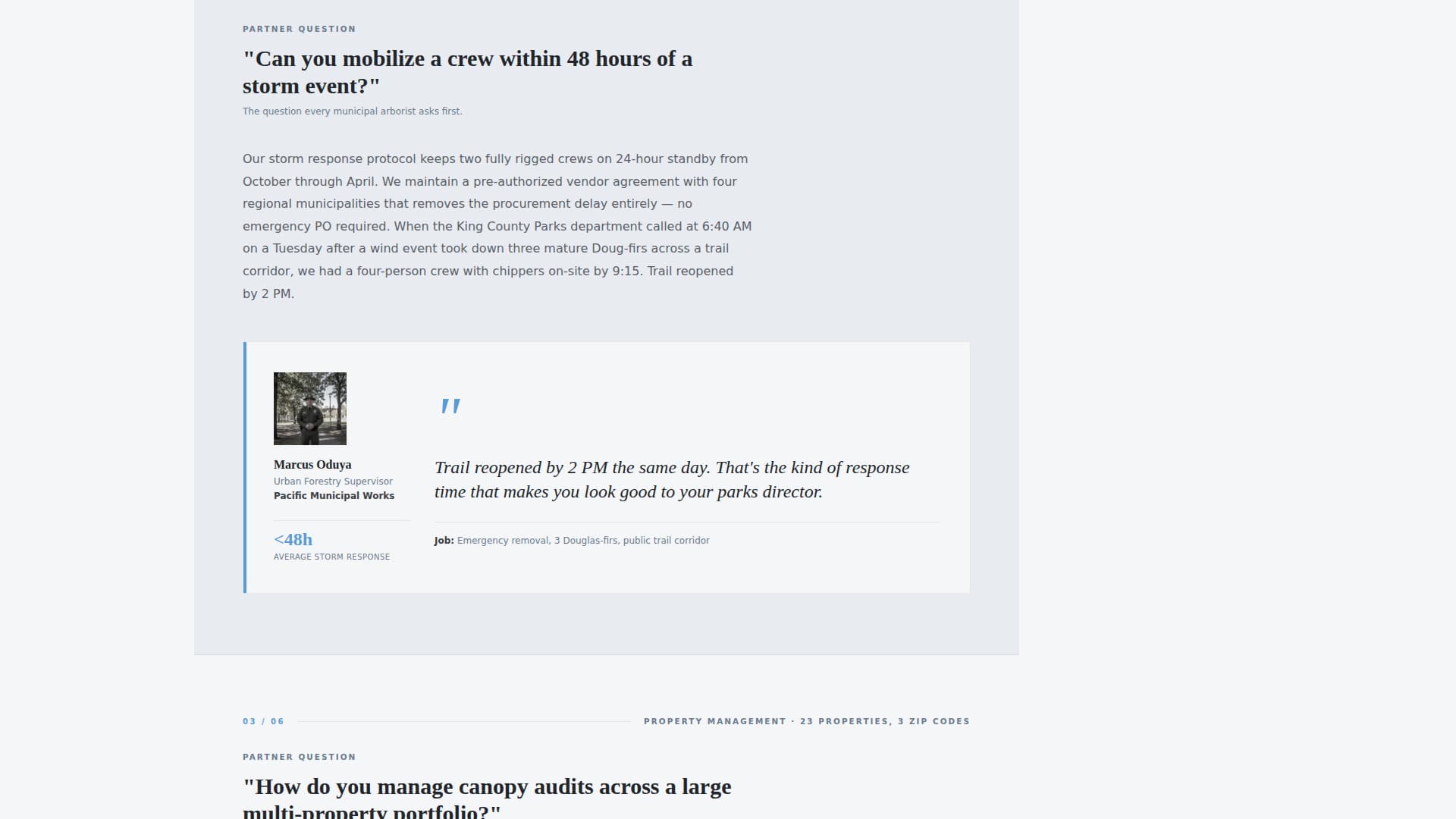 Canopy - Trusted Arborist Landing Page Template