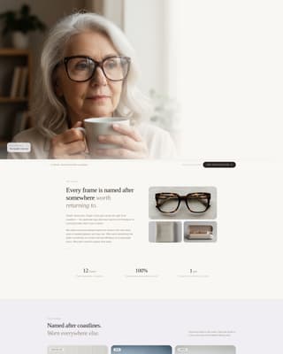 Littoral - Elegant Eyewear Landing Page Template
