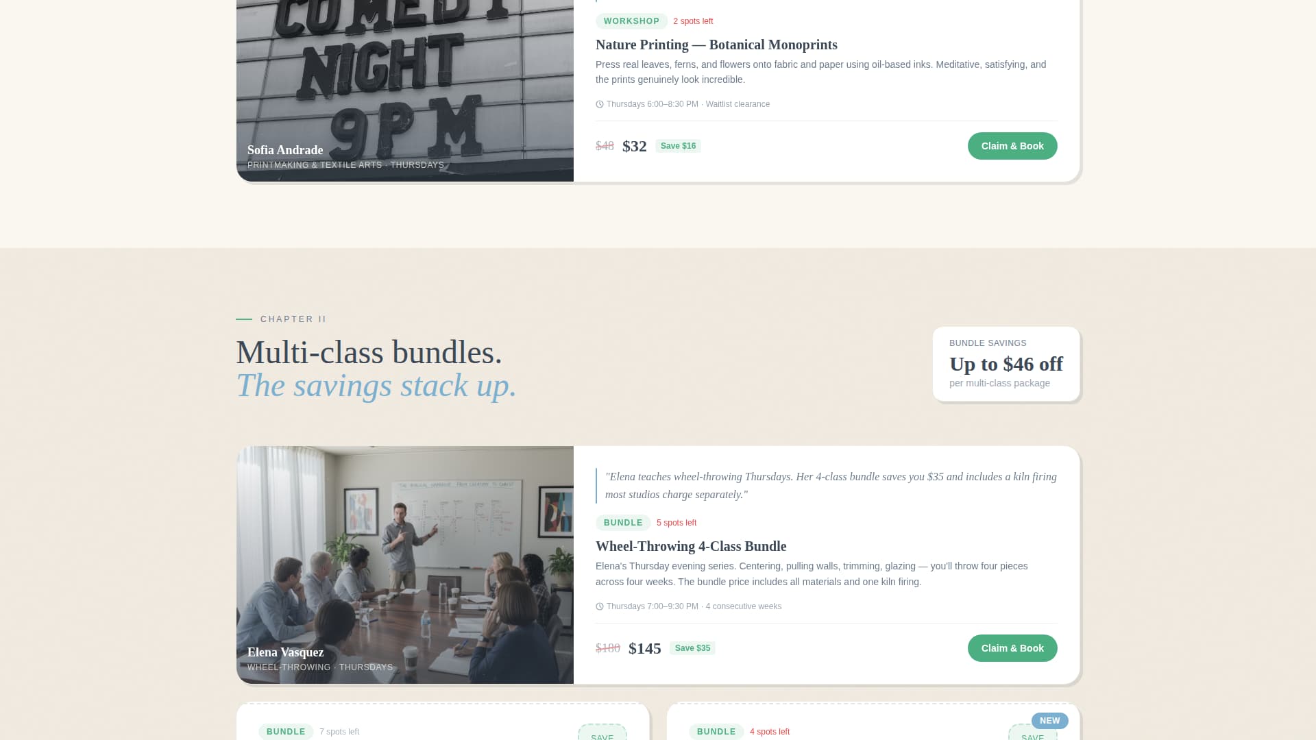 Atelier - Irresistible Artschool Landing Page Template