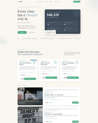 Atelier - Irresistible Artschool Landing Page Template