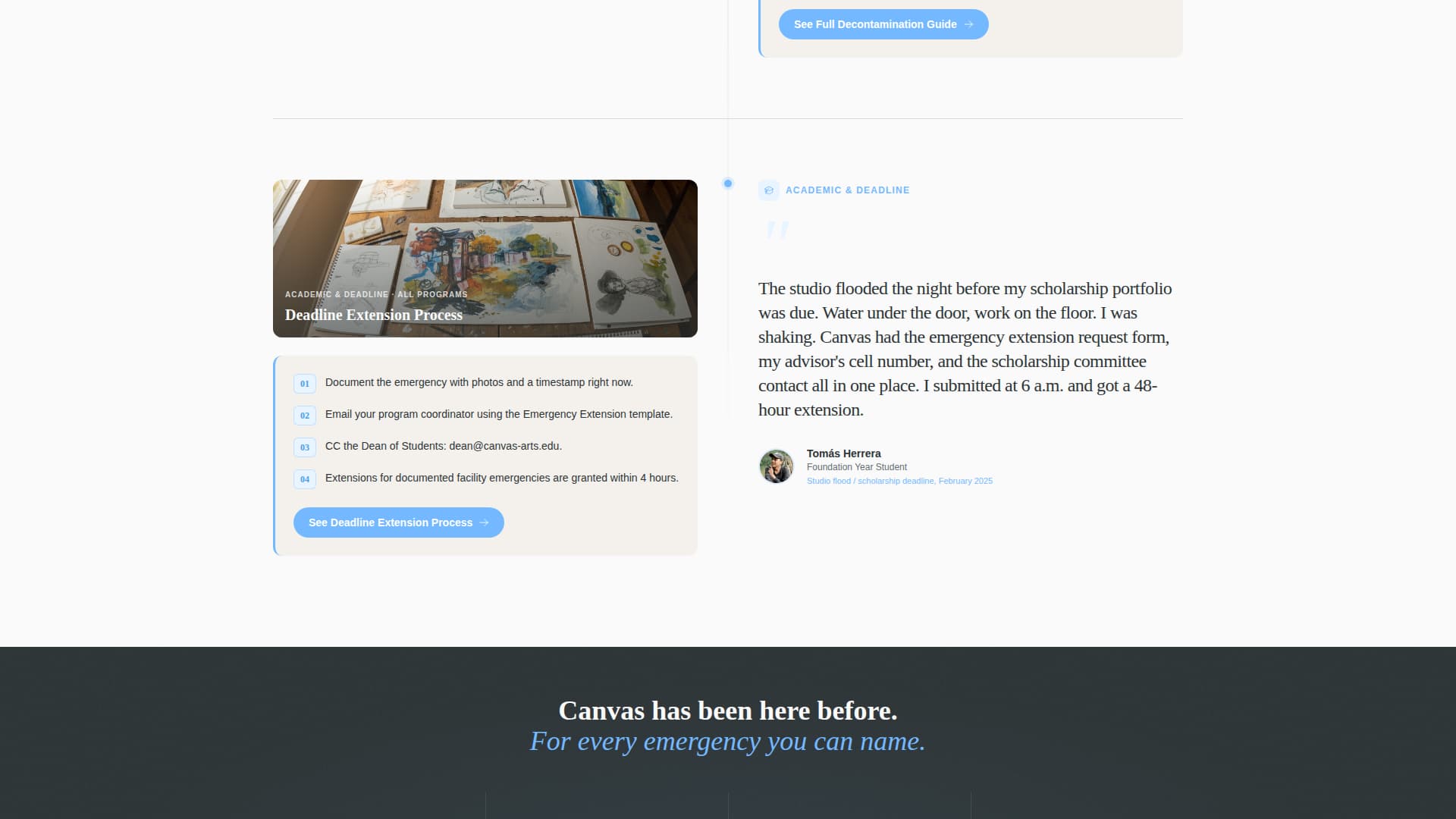Canvas - Urgent Artschool Landing Page Template