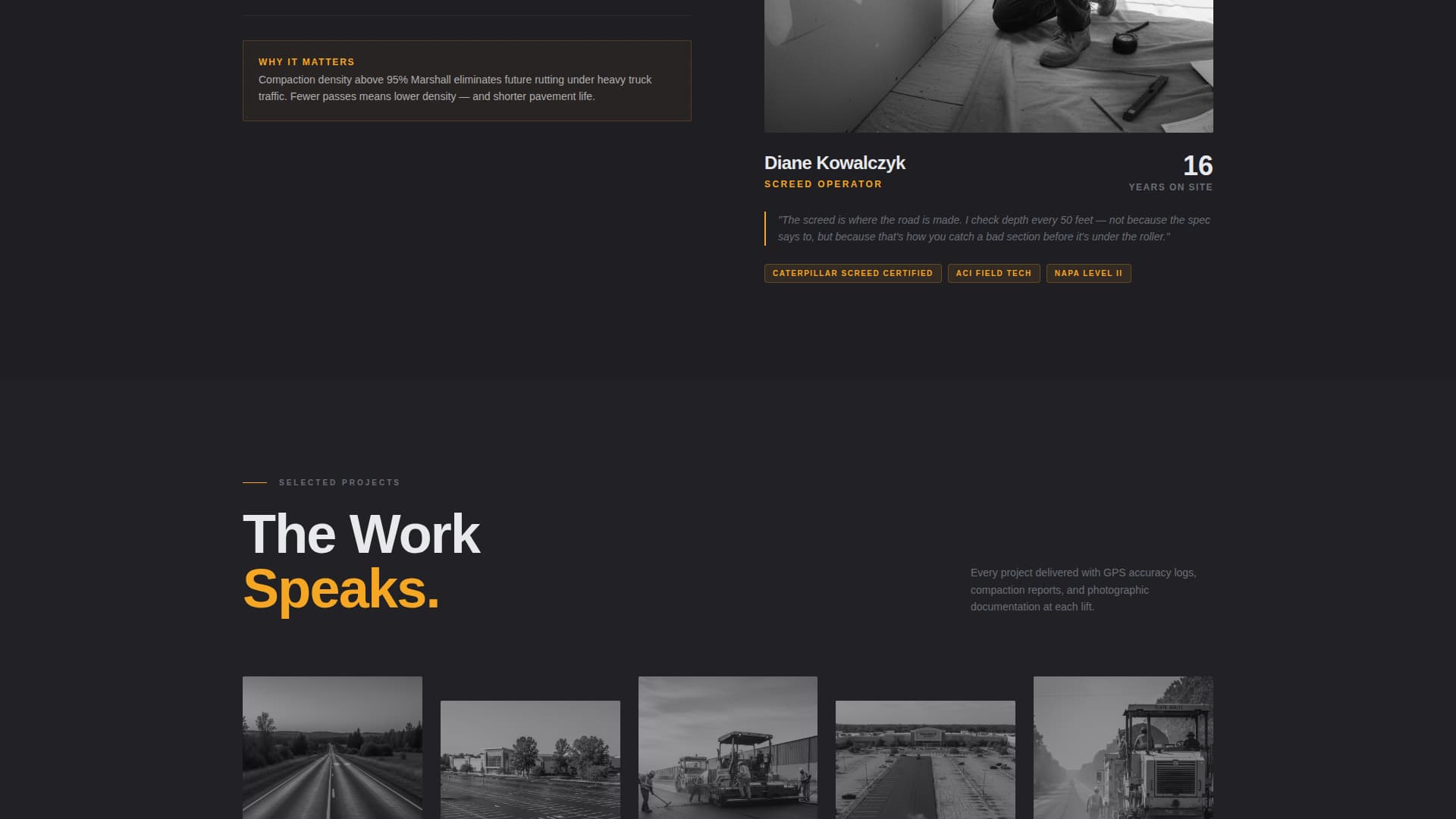 Pave - Precision Asphalt Landing Page Template