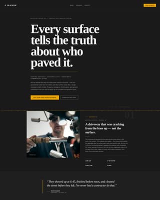 Blacktop - Proven Paving Landing Page Template