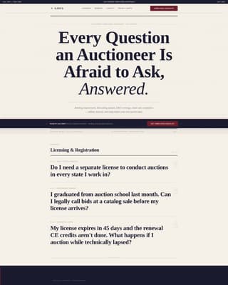 Gavel - Authoritative Auctioneer Landing Page Template
