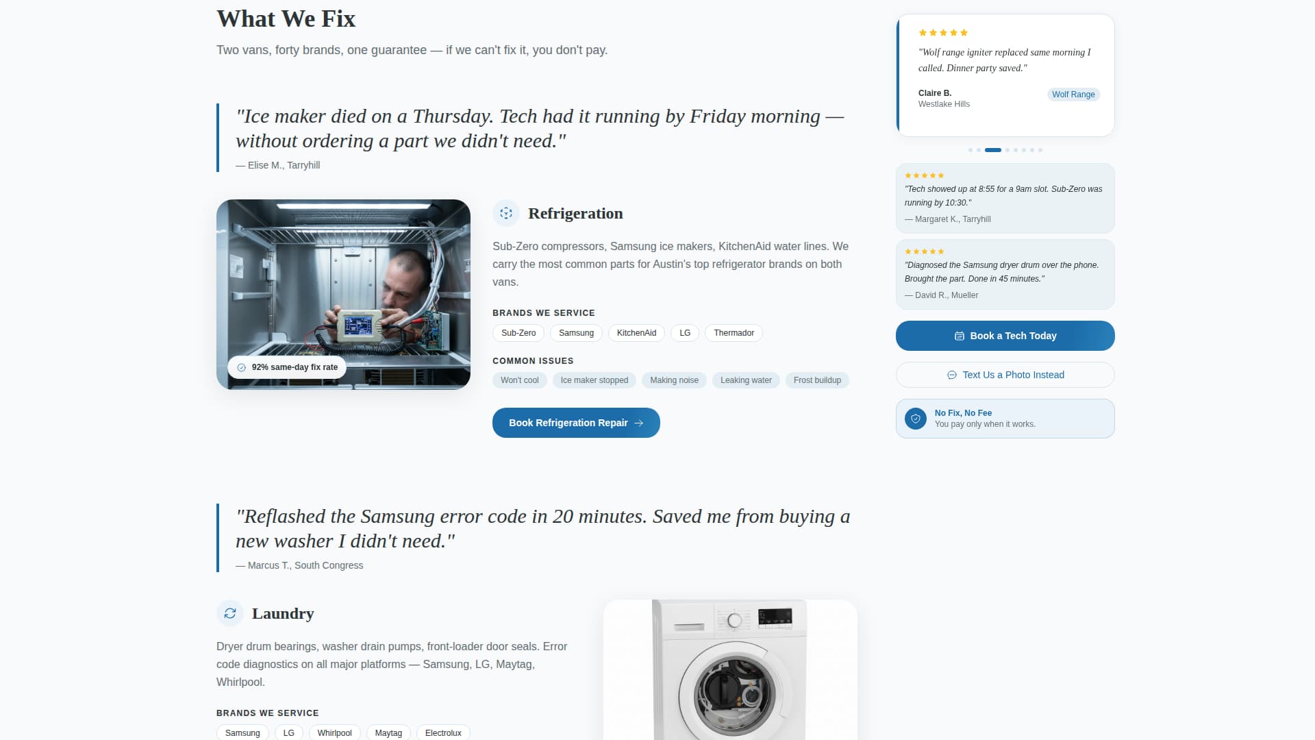Dispatch - Trusted Appliancerepair Landing Page Template