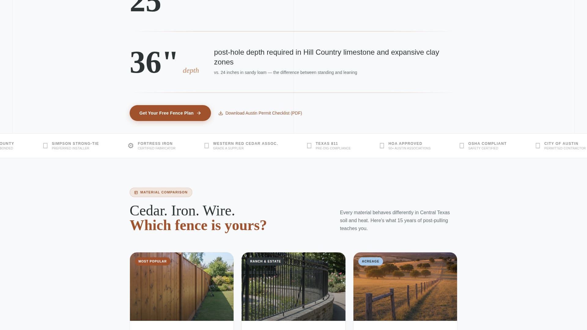 Fenceline - Authoritative Installation Landing Page Template
