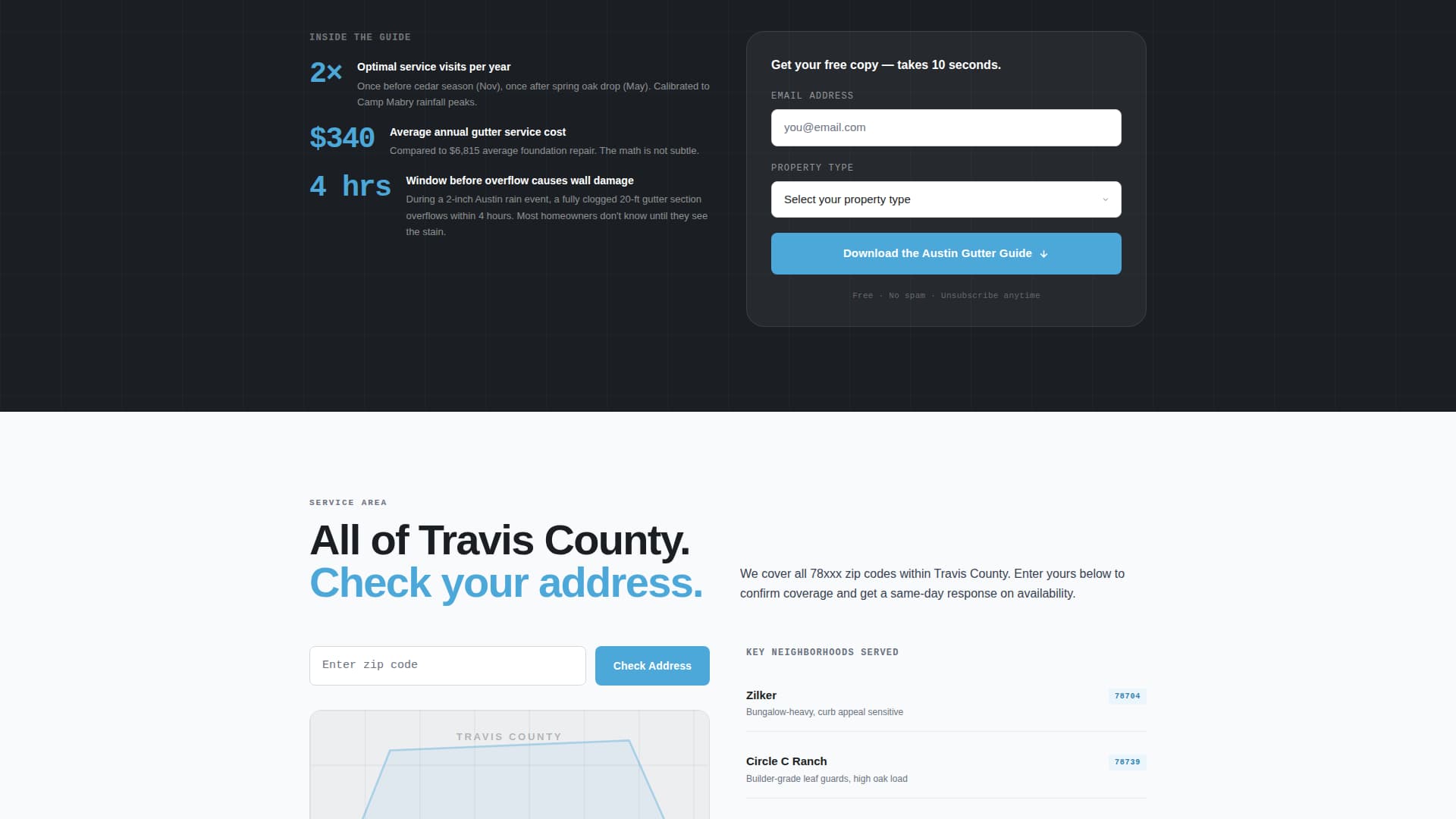 Gutter - Precision Cleaning Landing Page Template