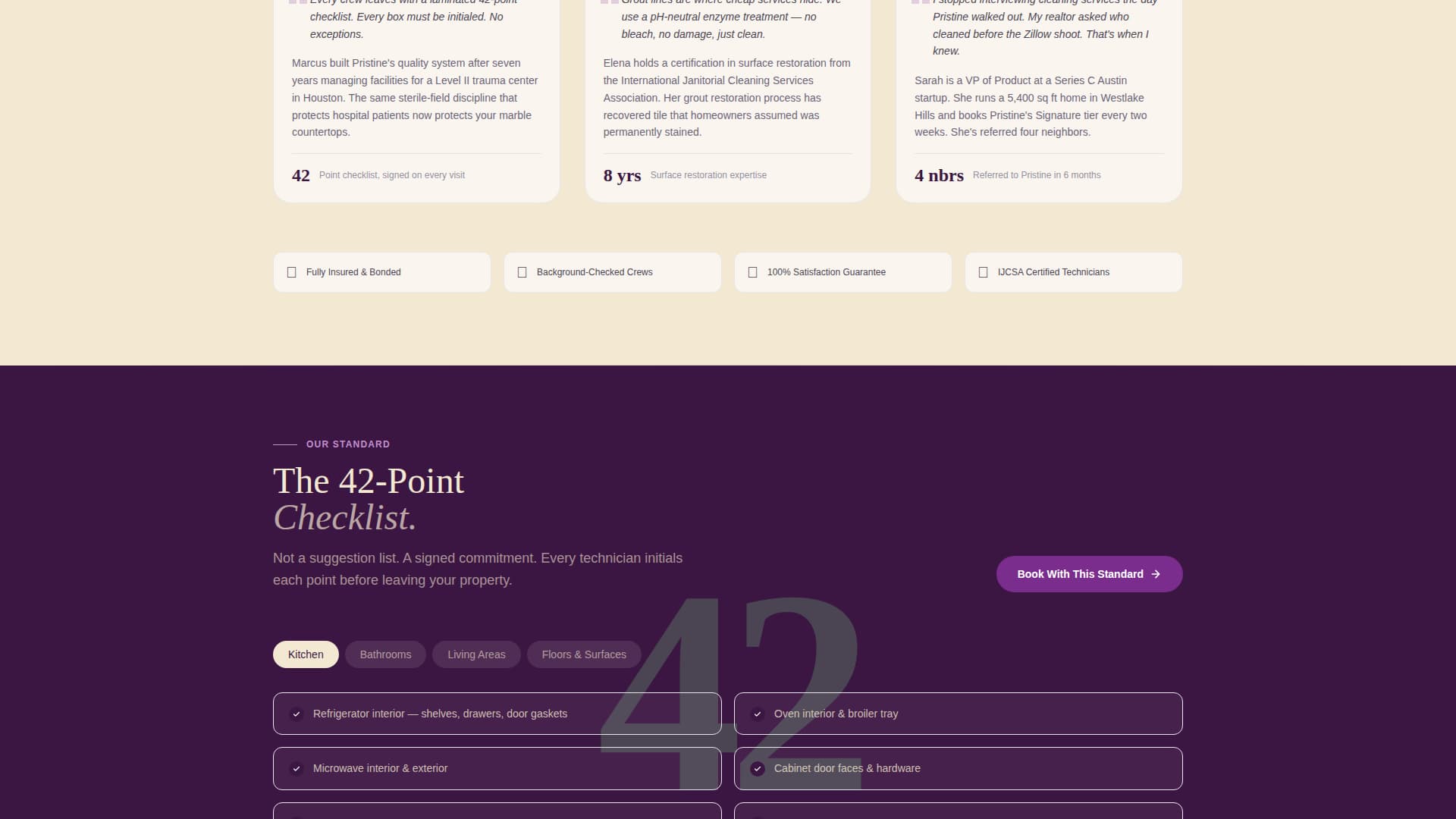 Pristine - Executive Housecleaning Landing Page Template