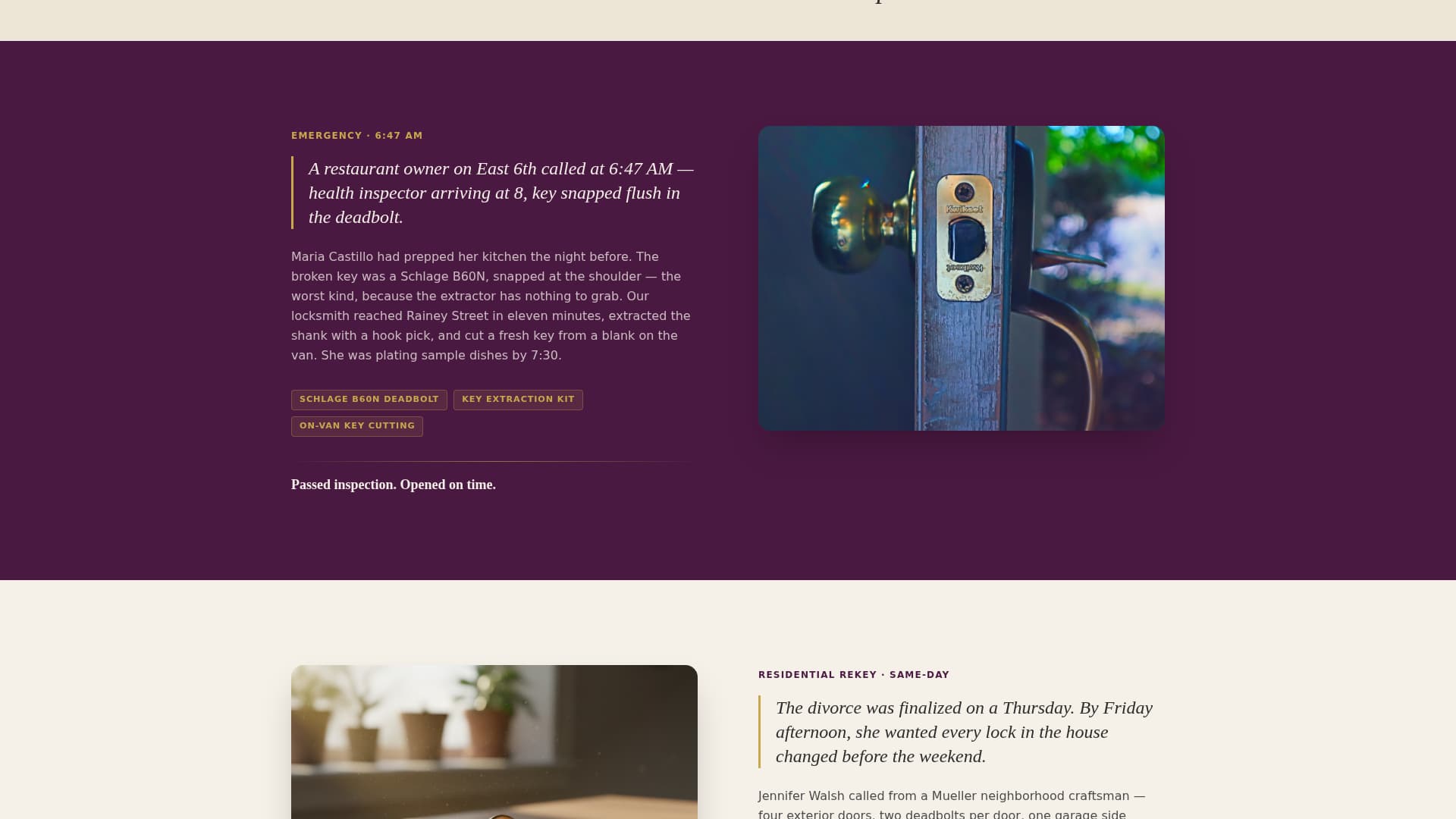 Tumbler - Editorial Locksmith Landing Page Template