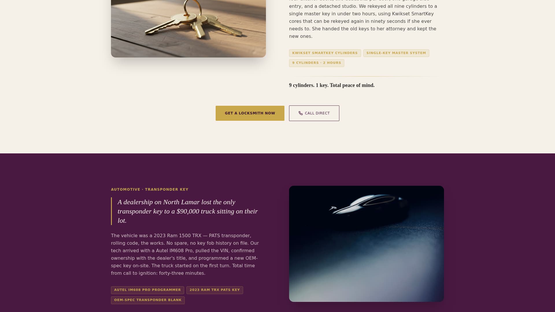 Tumbler - Editorial Locksmith Landing Page Template