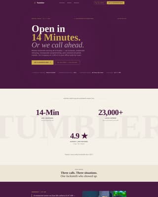 Tumbler - Editorial Locksmith Landing Page Template