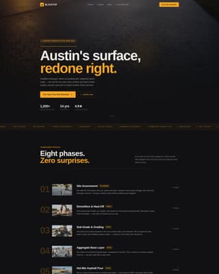 Blacktop - Trusted Paving Landing Page Template