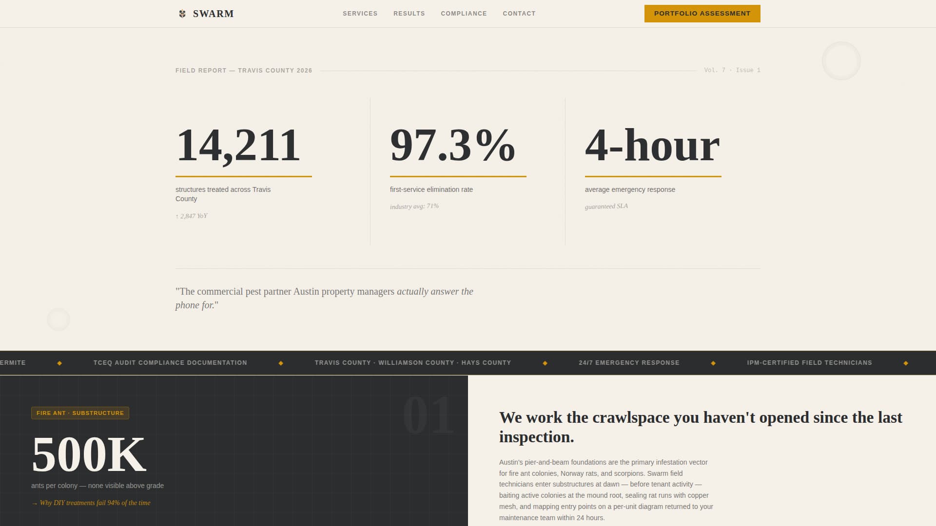 Swarm - Authoritative Pestcontrol Landing Page Template
