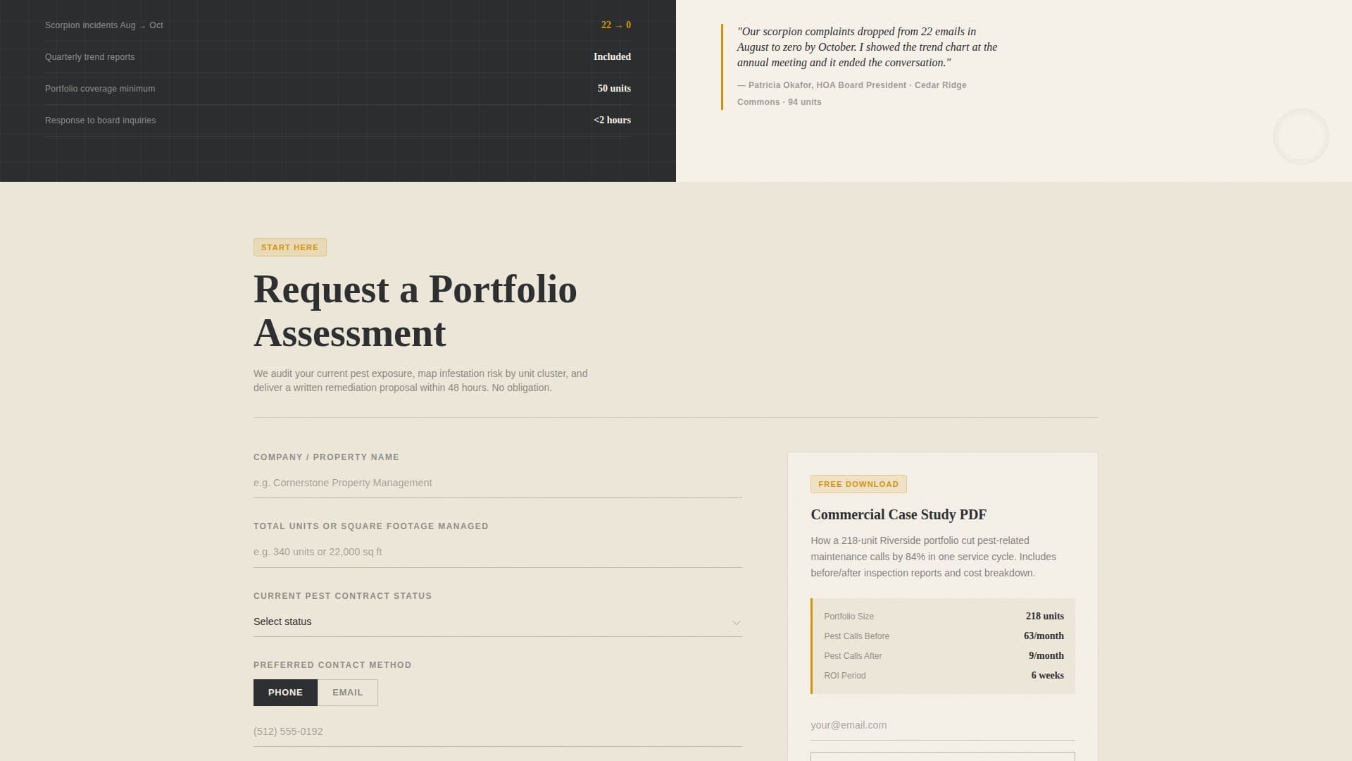 Swarm - Authoritative Pestcontrol Landing Page Template