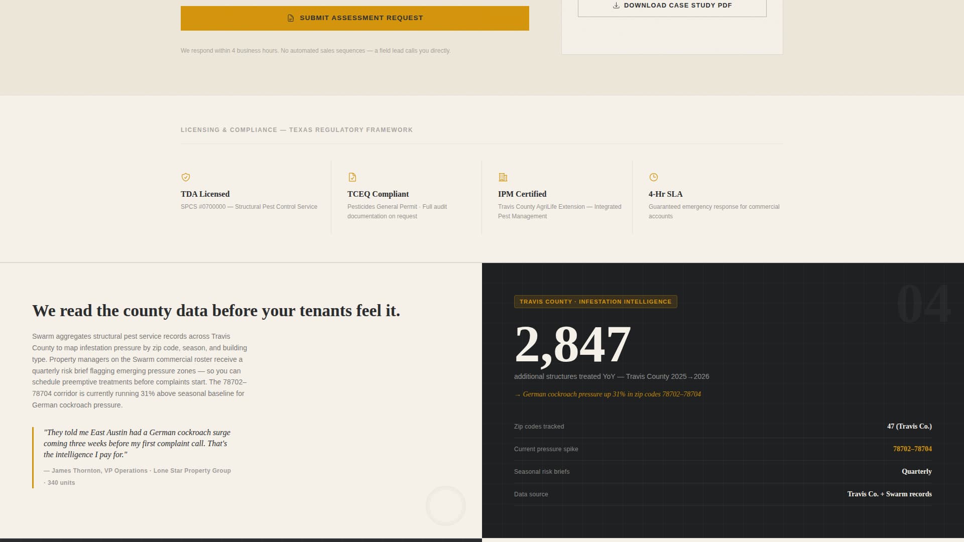 Swarm - Authoritative Pestcontrol Landing Page Template