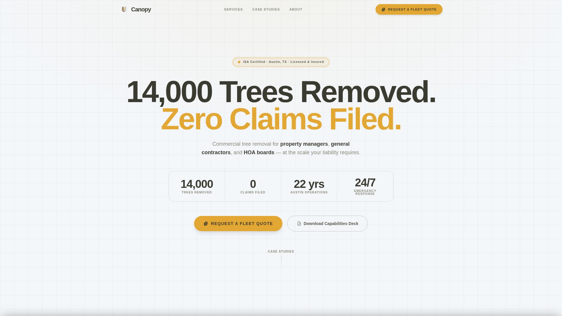 Canopy - Precision Treeservice Landing Page Template