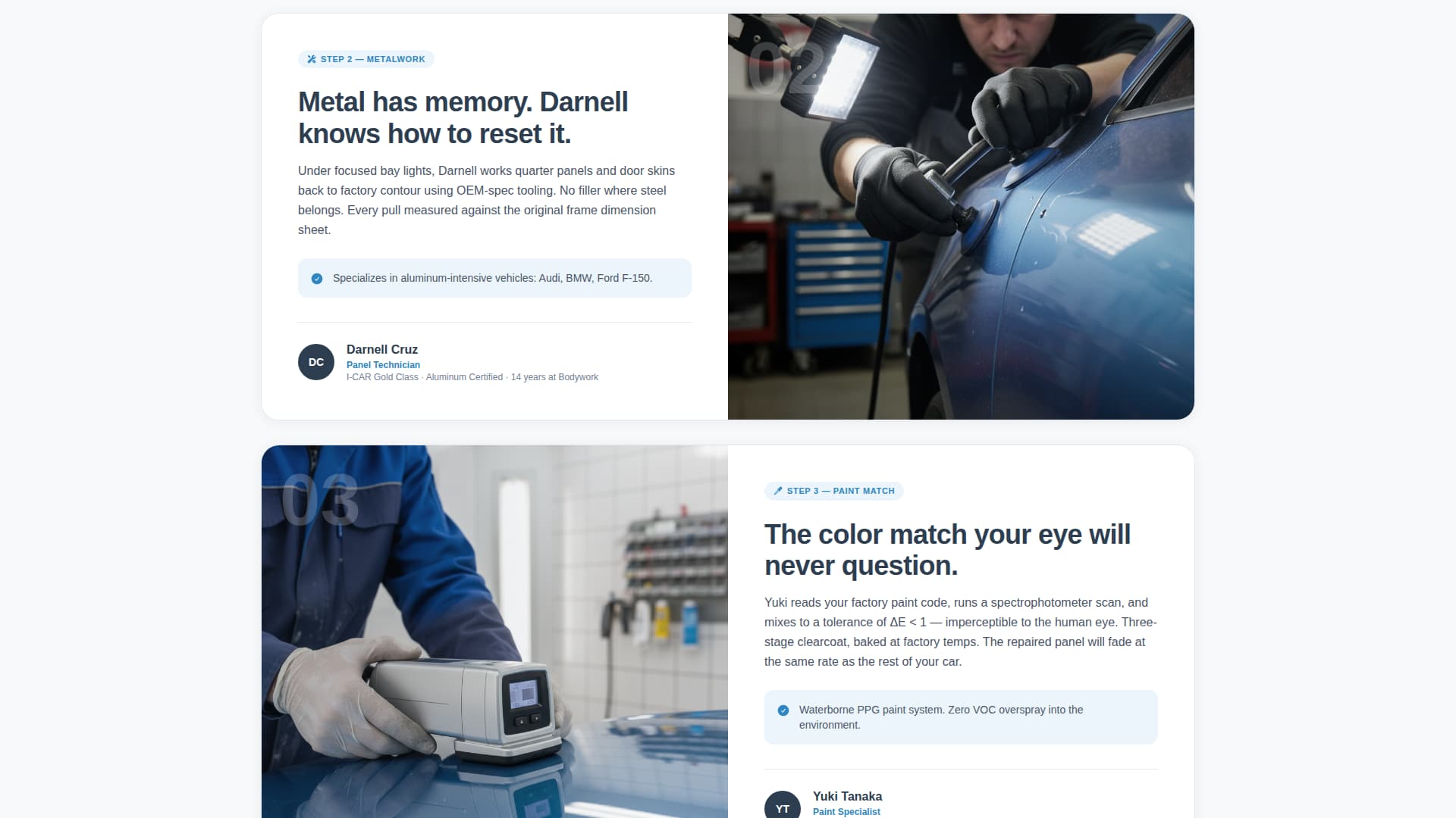 Bodywork - Precision Autobody Landing Page Template