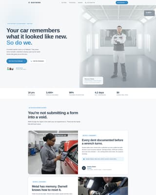 Bodywork - Precision Autobody Landing Page Template
