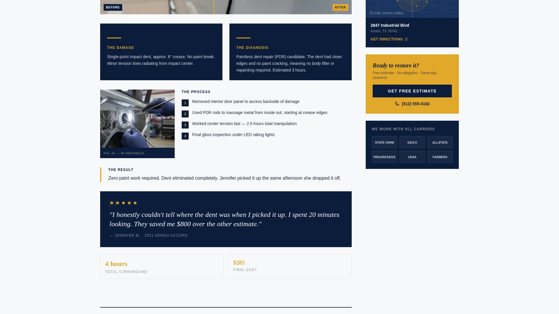 Bodywork - Authoritative Autobody Landing Page Template