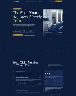 Shield - Trusted Collision Landing Page Template