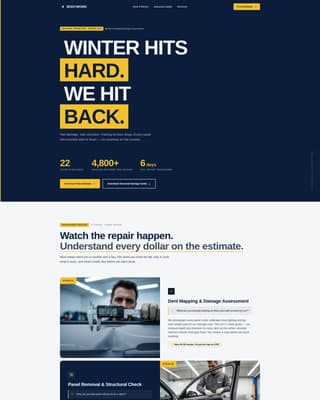 Auto Body Shop Marketing Professional Website Template
