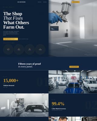 Bodywork - Authoritative Autobody Landing Page Template
