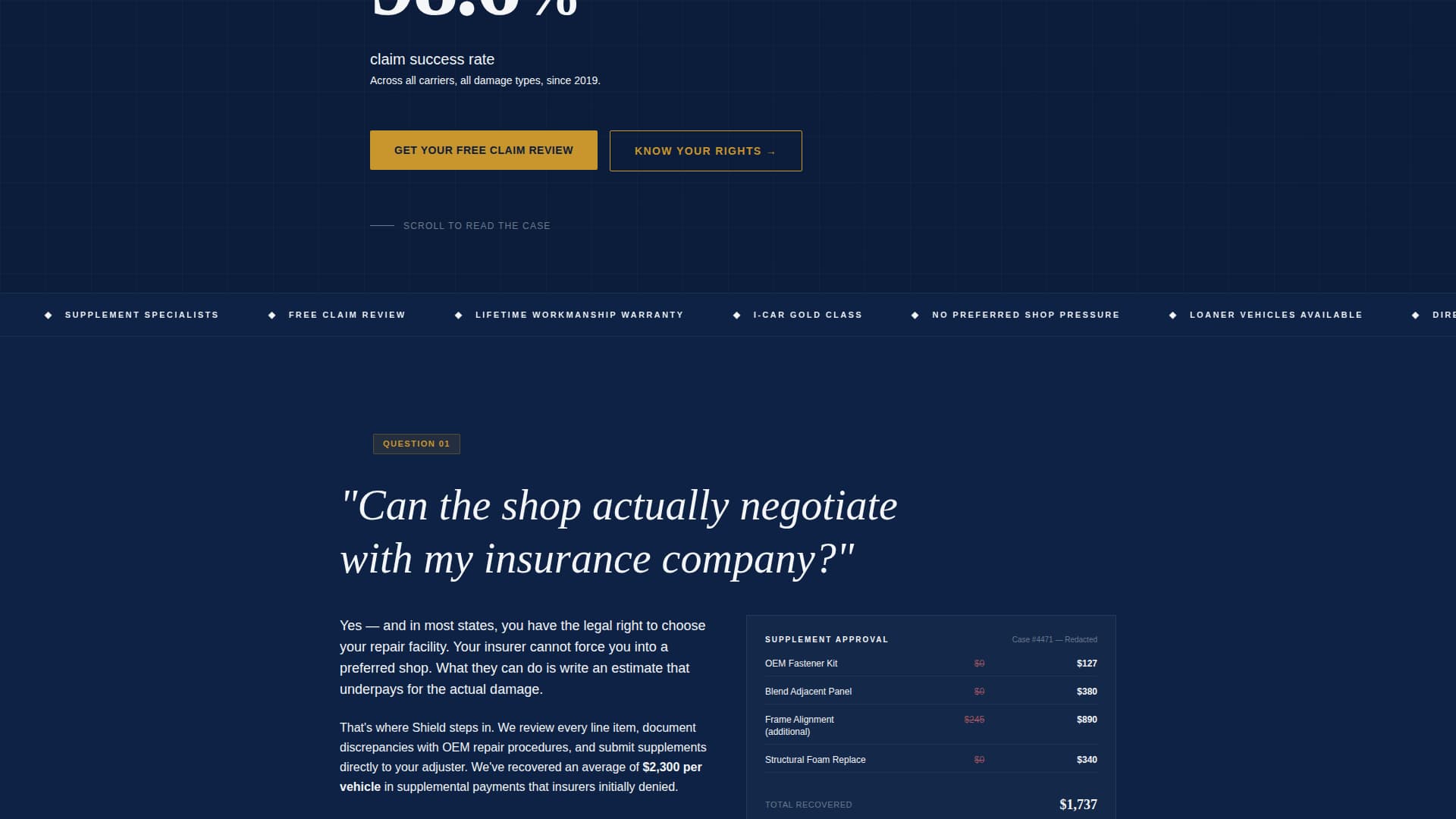 Shield - Authoritative Autobody Landing Page Template