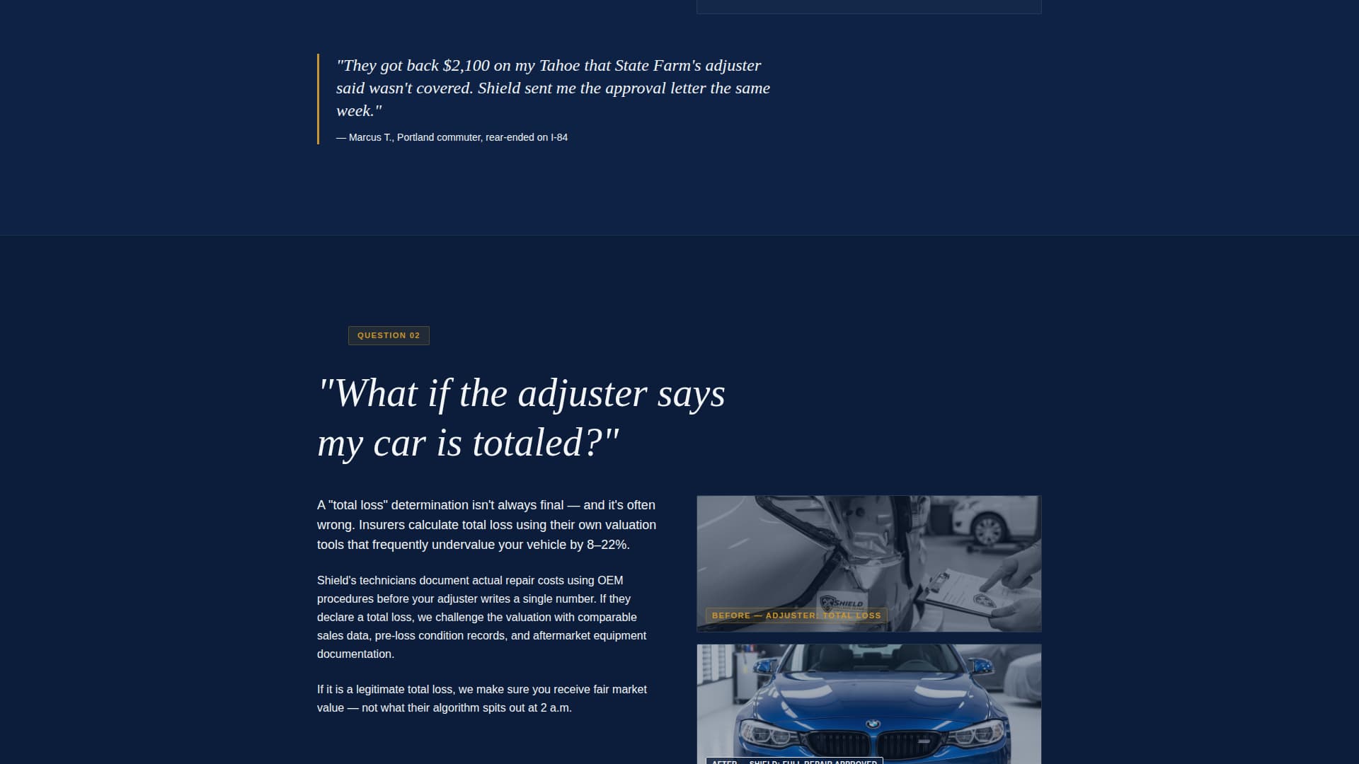 Shield - Authoritative Autobody Landing Page Template