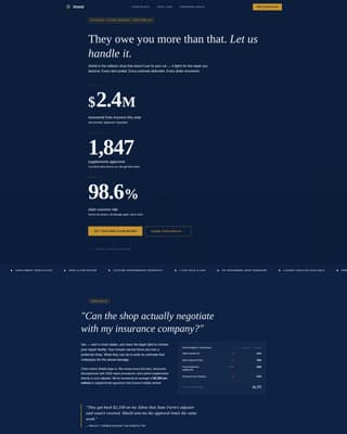 Shield - Authoritative Autobody Landing Page Template