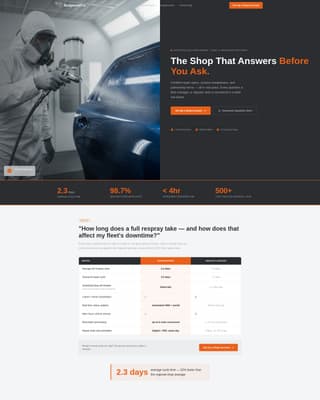 Bodywork - Proven Collision Landing Page Template