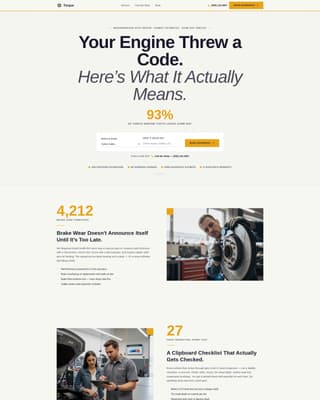 Precision — Licensed Auto Repair Landing Page Template