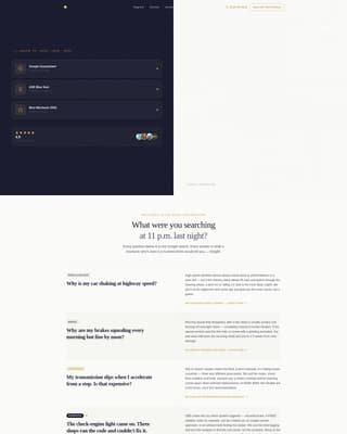 Torque - Trusted Mechanic Landing Page Template