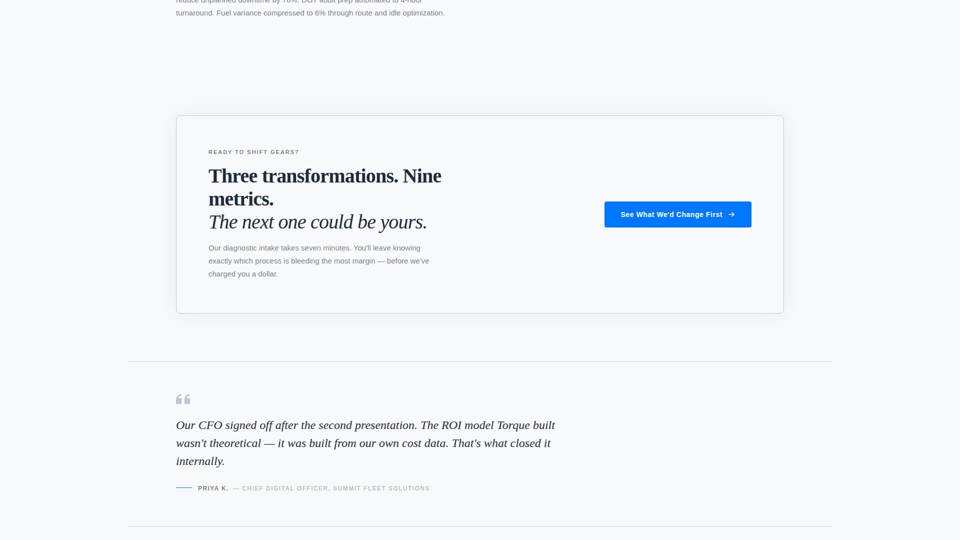 Torque - Transformative Automotiveconsulting Landing Page Template